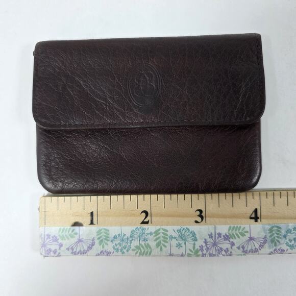 Vintage Small Brown Leather Buxton Wallet Credit Business Card Holder Mini Cash - Picture 7 of 8